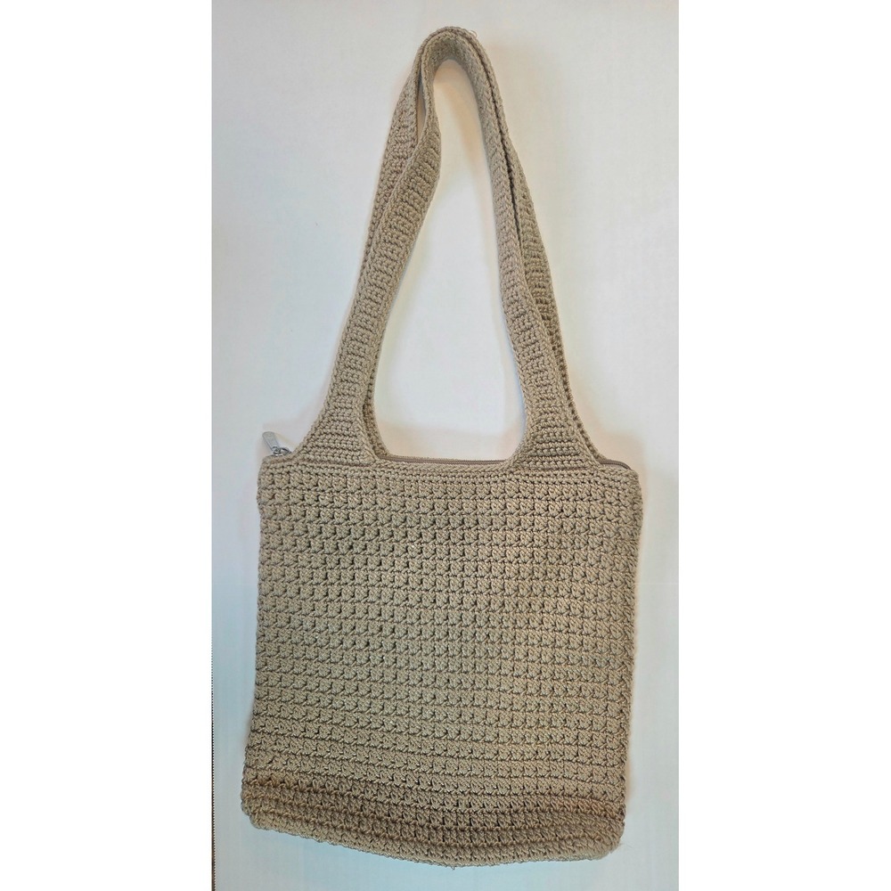 The Sak Shoulder Bag Women Medium Tan Crochet Elliott Lucca Zip Tote